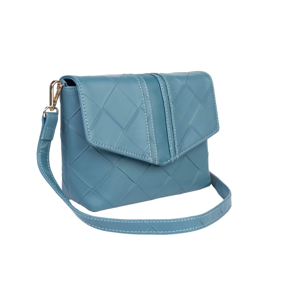 Teal Textured Handbag